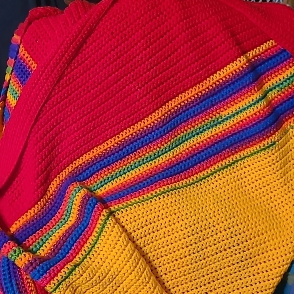Hand Crafted Crochet Quilt New